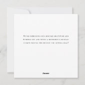 Elegante Minimalistische Weihnachtsgrüße Feiertagskarte (Rückseite)