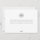 Elegante Minimalistische Weihnachtsgrüße Feiertagskarte (Rückseite)