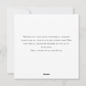 Elegante Minimalistische Weihnachtsgrüße Feiertagskarte (Rückseite)