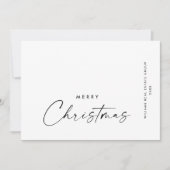 Elegante Minimalistische Weihnachtsgrüße Feiertagskarte (Vorderseite)