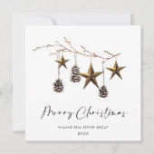 Elegante Minimalistische Weihnachtsgrüße Feiertagskarte (Vorderseite)