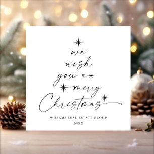 Elegante Minimalistische Weihnachtsgrüße Feiertagskarte