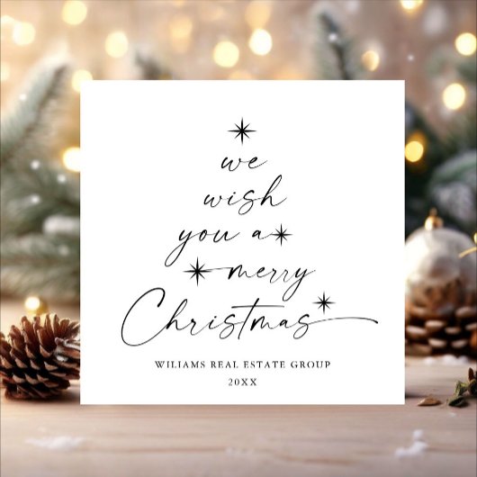 Elegante Minimalistische Weihnachtsgrüße Feiertagskarte