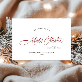 Elegante Minimalistische Weihnachtsgrüße Feiertagskarte