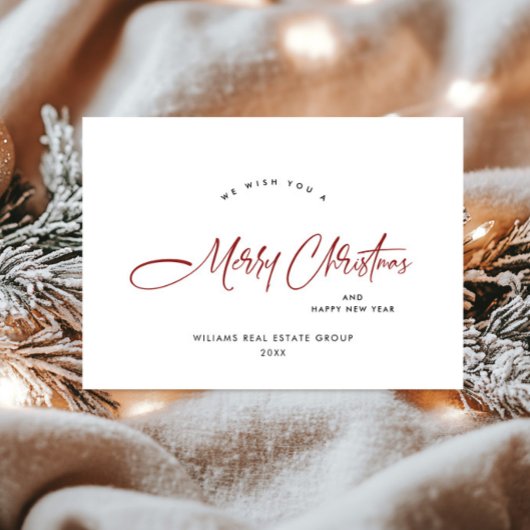 Elegante Minimalistische Weihnachtsgrüße Feiertagskarte