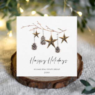 Elegante Minimalistische Weihnachtsgrüße Feiertagskarte