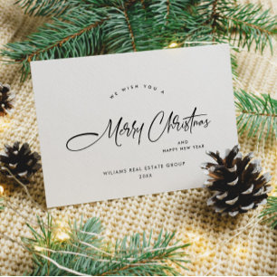 Elegante Minimalistische Weihnachtsgrüße Feiertagskarte