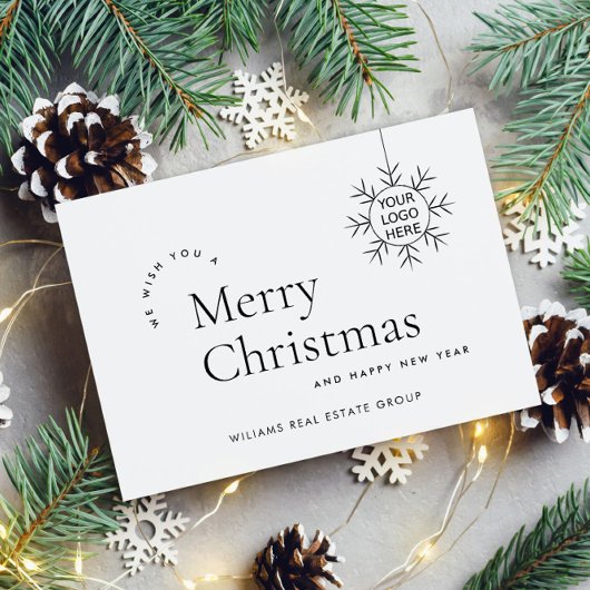 Elegante Minimalistische Weihnachtsgrüße Feiertagskarte