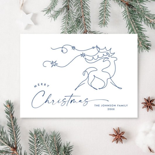 Elegante Minimalistische Weihnachtsgrüße Feiertagskarte