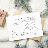 Elegante Minimalistische Weihnachtsgrüße Feiertagskarte