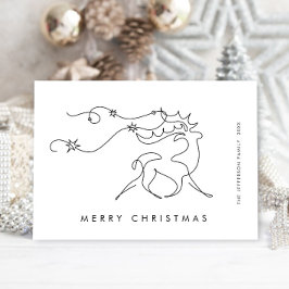 Elegante Minimalistische Weihnachtsgrüße Feiertagskarte