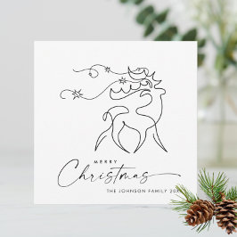 Elegante Minimalistische Weihnachtsgrüße Feiertagskarte