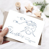 Elegante Minimalistische Weihnachtsgrüße Feiertagskarte