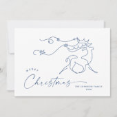 Elegante Minimalistische Weihnachtsgrüße Feiertagskarte (Vorderseite)