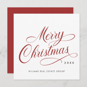 Elegante Minimalistische Weihnachtsgrüße Feiertagskarte