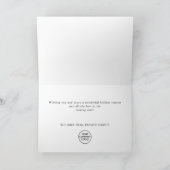 Elegante Minimalistische Weihnachtsgrüße Feiertagskarte (Innenseite)