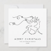 Elegante Minimalistische Weihnachtsgrüße Feiertagskarte (Vorderseite)