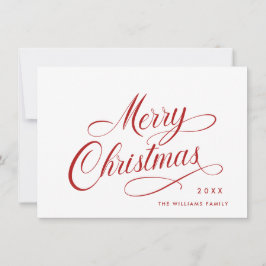 Elegante Minimalistische Weihnachtsgrüße Feiertagskarte