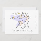 Elegante Minimalistische Weihnachtsgrüße Feiertagskarte (Vorderseite)