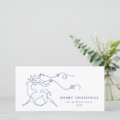 Elegante Minimalistische Weihnachtsgrüße Feiertagskarte (Stehend Vorderseite)