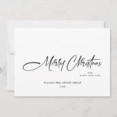 Elegante Minimalistische Weihnachtsgrüße Feiertagskarte (Vorderseite)