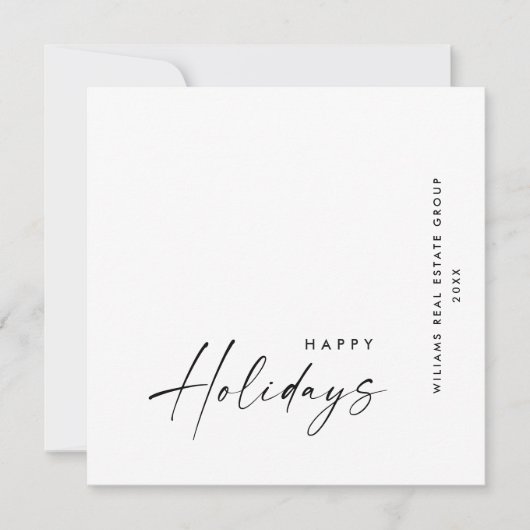 Elegante Minimalistische Weihnachtsgrüße Feiertagskarte (Vorderseite)