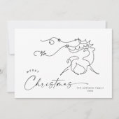 Elegante Minimalistische Weihnachtsgrüße Feiertagskarte (Vorderseite)