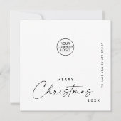 Elegante Minimalistische Weihnachtsgrüße Feiertagskarte (Vorderseite)