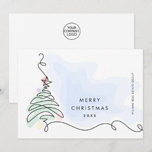 Elegante minimalistische Weihnachtsgrüße für Firme Feiertagskarte