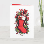 Elegante Minimalistische Weihnachtskarte Feiertagskarte (Rückseite)