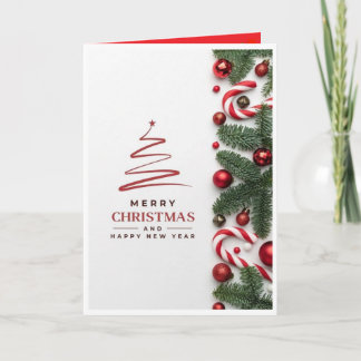 Elegante Minimalistische Weihnachtskarte Feiertagskarte