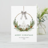 Elegante Minimalistische Weihnachtskomposition Feiertagskarte (Stehend Vorderseite)