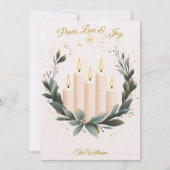 Elegante Minimalistische Weihnachtskronenkarte Einladung (Vorderseite)