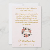 Elegante Minimalistische Weihnachtskronenkarte Einladung (Rückseite)