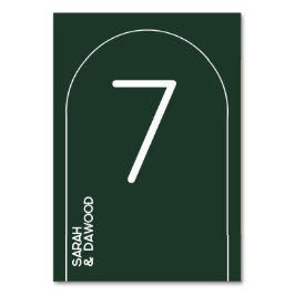 Elegante Minimalistische, weiße muslimische Hochze Tischnummer