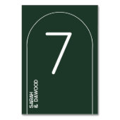 Elegante Minimalistische, weiße muslimische Hochze Tischnummer (Rückseite)