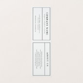 Elegante Minimalistische White Black Your Logo Han Visitenkarten (Innenseite Aufgefaltet)