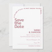 Elegante Minimalistische White Rose Save The Date (Vorderseite)