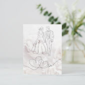 Elegante Minimalistische White Wedding Card (Stehend Vorderseite)