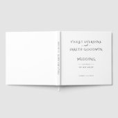 Elegante Minimalistische White Wedding Gästebuch (Voll)