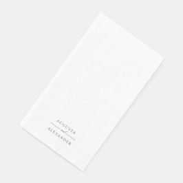 Elegante Minimalistische White Wedding Serviette