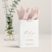 Elegante Minimalistische White Wedding Vielen Dank Mittlere Geschenktüte