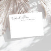 Elegante Minimalistische Wish & Advice Cards Begleitkarte