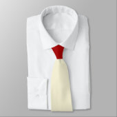Elegante Minimalwelle in Rot, Schwarz und Cream Krawatte (Gebunden)