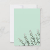 Elegante Mint Green Bridal Dusche Einladung (Rückseite)