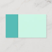 Elegante Mint Green Playful Design Business Card Visitenkarte (Rückseite)