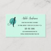 Elegante Mint Green Playful Design Business Card Visitenkarte (Vorderseite)