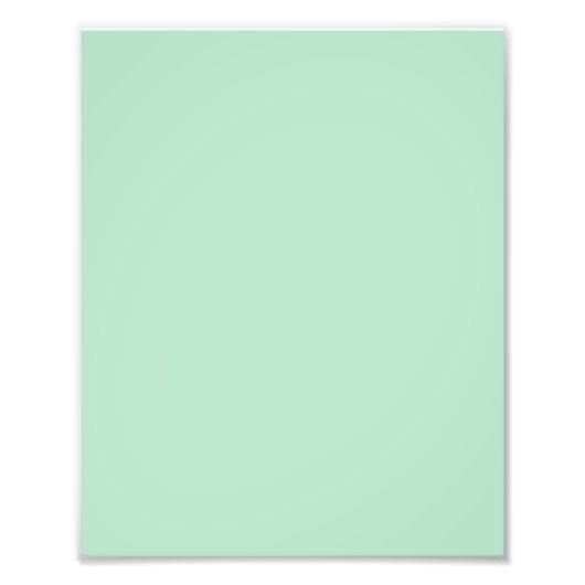 Elegante Mint Green Poster Print (Vorne)