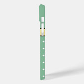 Elegante Mint Green & White Polka Dots Gold Ribbon Case-Mate iPhone Hülle (Rückseite / Links)