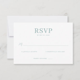 Elegante Mint-RSVP-Karte RSVP Karte